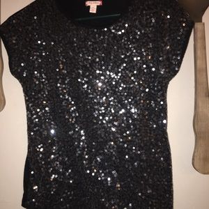 Black sequence shirt
